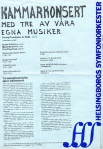 Helsingborgs Symfoniorkester - 25 Septiembre 1983