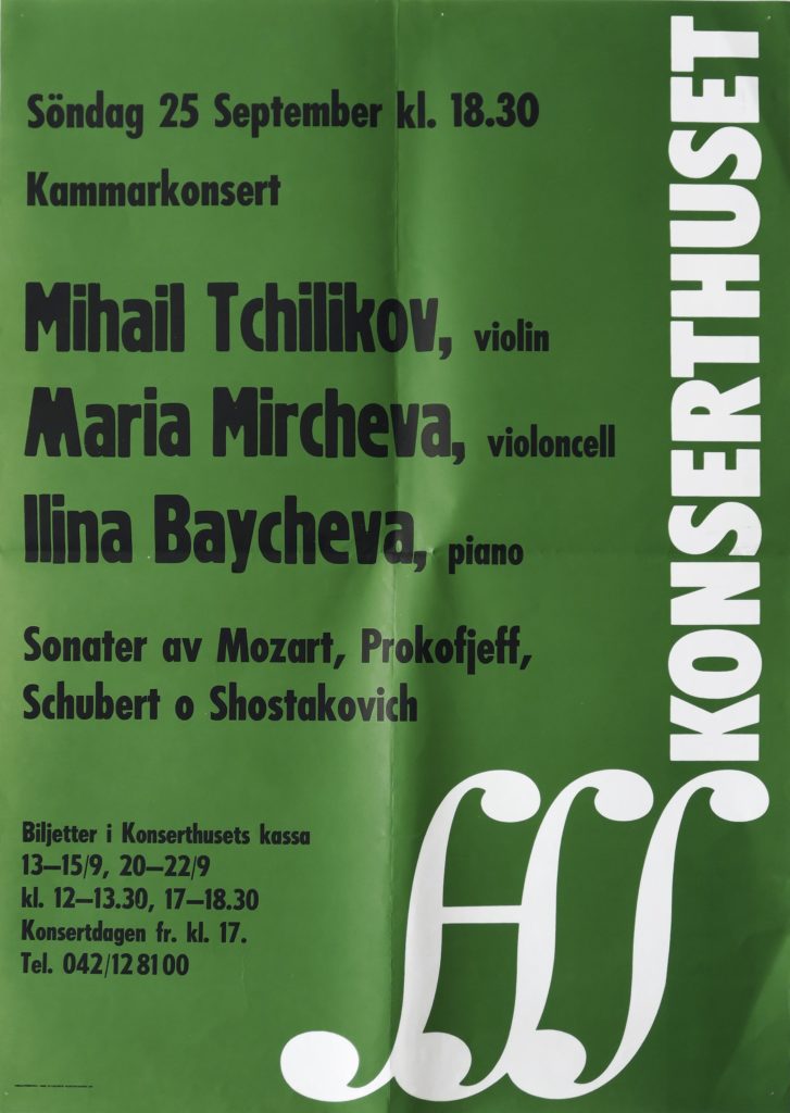 Helsingborgs Symfoniorkester - 25 Septiembre 1983