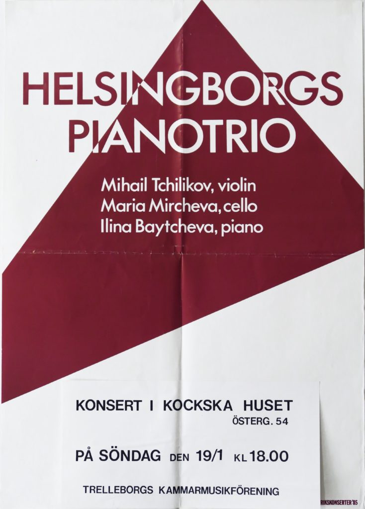 Helsingborgs Pianotrio - 1 Enero 1985