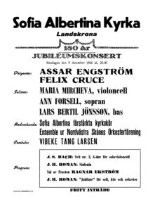 Helsingborgs Symfoniorkester - 8 Diciembre 1968