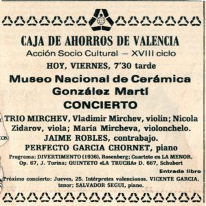 Concierto Caja de Ahorros de Valencia