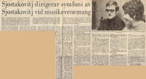 Sjostakovitj dirigerar symfoni av Sjostakovitj vid musikevenemang