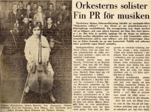 Orkesterns solister Fin PR för musiken